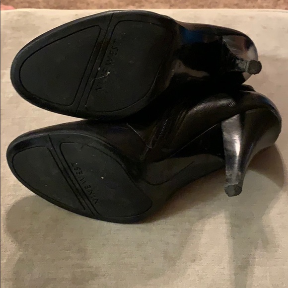 Nine West Black Leather Booties 8 - Picture 5 of 7